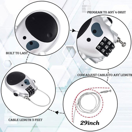 Electric Vehicle Helmet Theft Lock Telescopic Cable Wire 2 Suitcase Steel Luggage U1H7 Lock Code Color Lock