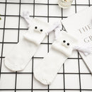 4 Pair Couple Holding Hands Socks,Funny Magnetic Suction 3D Doll Socks,Unisex Mid-Tube Socks,Novelty Socks for Women Men