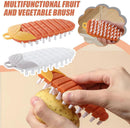 Vegetable Brush,Potato Brush Cleaning Brush,Multiple Fruit Vegetable Cleaning Brush,Vegetable Brush Scrubber for All Kinds Fruits Vegetables (Orange)