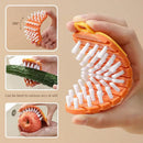 Vegetable Brush,Potato Brush Cleaning Brush,Multiple Fruit Vegetable Cleaning Brush,Vegetable Brush Scrubber for All Kinds Fruits Vegetables (Orange)