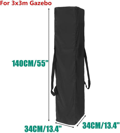 Canopy Tent Storage Bag Waterproof UV Resistant 55 Inch Extra Large Duffel Bag for Travel Camping Sports Equipment Storage, Outdoor Tent Replacement Storage Bag for Courtyard Backyard Garden Black