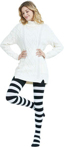 Extra Long Cotton Stripe Thigh High Socks Over the Knee High Socks