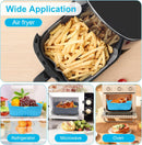 Air Fryer Liner Square 2 Pack 8.6 Inch Silicone Airfryer Liners 4-7 QT Reusable Air Fryer Silicone Liners Pot Oven Liner Baking Tray, Air Fryer Basket Silicone Mat Bowl Air Fryer Accessories Kitchen