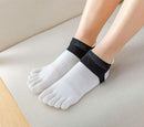 Women Toe Socks 5 Finger Cotton Wicking Athletic 6 Pack