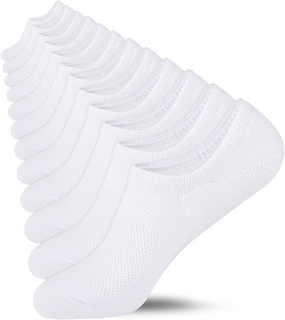No Show Socks Womens Cotton Low Cut Non Slip Casual Socks Invisible Flat Boat Liner Socks (6/9 Pairs)