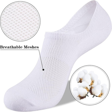 No Show Socks Womens Cotton Low Cut Non Slip Casual Socks Invisible Flat Boat Liner Socks (6/9 Pairs)