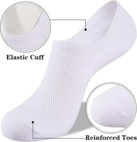 No Show Socks Womens Cotton Low Cut Non Slip Casual Socks Invisible Flat Boat Liner Socks (6/9 Pairs)