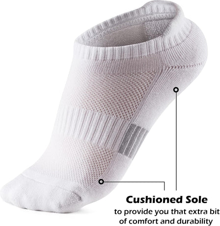 Ankle Socks Womens Running Athletic No Show Socks Cushioned 5-Pairs