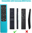 2 Pack Remote Cover for Samsung Smart TV, Silicone Protective Case for Samsung Solar Cell Remote 2021 2022 BN59-01357 BN59-01385 BN59-01265A Anti-Slip Remote Case Glow in Dark (Glow Green +Glow Blue)