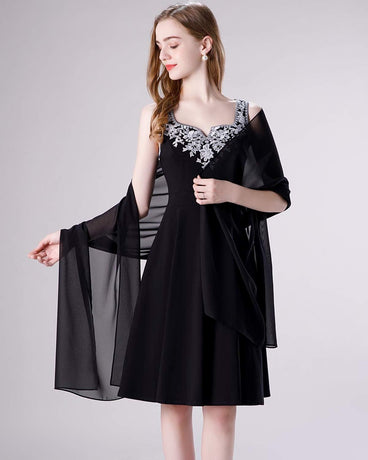 Soft Chiffon Scarve Shawls Wraps for Dresses Women Accessories Black