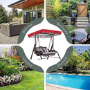 Porch Swing Canopy, Outdoor Swing Cover Replacement Canopy, Swing Canopy Cover Replacement 420D, Top for Porch Patio Garden Pool Seat(Grey,65x45x6inch)