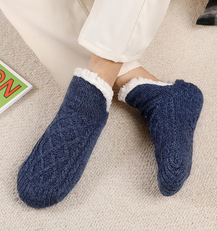 Unisex Fluffy Fuzzy Warm Slipper Socks for Men Women, Thick Fleece Lined Non-Slip Socks Indoor Floor