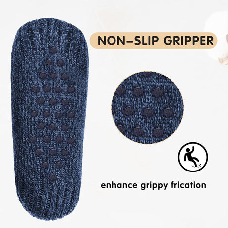 Unisex Fluffy Fuzzy Warm Slipper Socks for Men Women, Thick Fleece Lined Non-Slip Socks Indoor Floor