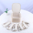 Trendy Jewelry Box with Portable Travel Pouches for Earrings Rings Necklaces - Airtight Seal Smart Compartment System Travel-Safe Lock Compact Lightweight 360° Shockproof Design