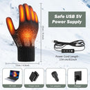 USB Heated Gloves, Winter Warm Heated Gloves Touchscreen Gloves Hand Warmers Work Gloves Unisex Washable Knitting Glove (style2)
