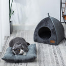Pet Cave Bed - Warm Cat Bed for Indoor Cats - Pet Tent Cave Igloo Bed for Cats/Small Dogs - Pet Dog Cat Cave Bed - Kitten Bed Cat Tent Cat Bed House with Removable Washable Cushion