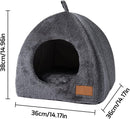 Pet Cave Bed - Warm Cat Bed for Indoor Cats - Pet Tent Cave Igloo Bed for Cats/Small Dogs - Pet Dog Cat Cave Bed - Kitten Bed Cat Tent Cat Bed House with Removable Washable Cushion