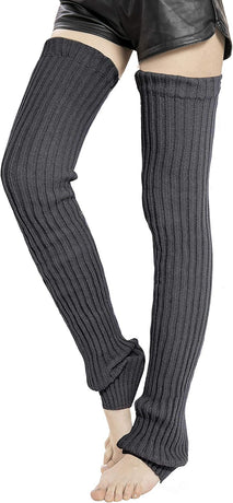 Women's Winter Thick Knit Extra Long Thigh High Leg Warmers