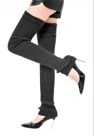 Women's Winter Thick Knit Extra Long Thigh High Leg Warmers