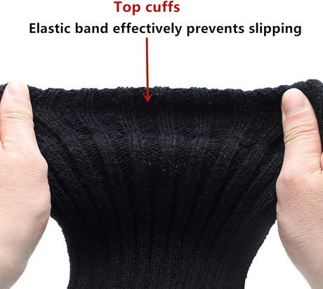 Women's Winter Thick Knit Extra Long Thigh High Leg Warmers