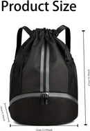 Soccer Bags, Drawstring Backpack Gym Bag with Shoe Compartment and Mesh Pockets for Soccer Basketball Volleyball Football Sports Gym