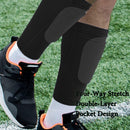 Shin Pads Sock, 2 Pairs Soccer Shin Guard Sock, Breathable Soccer Shin Guard Socks with Pockets, Shin Pads Holder