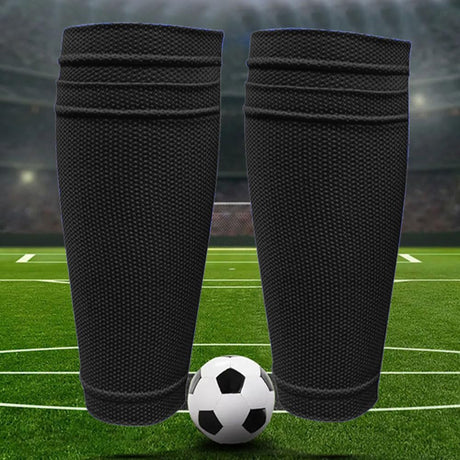 Shin Pads Sock, 2 Pairs Soccer Shin Guard Sock, Breathable Soccer Shin Guard Socks with Pockets, Shin Pads Holder