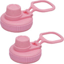 Aurora Spout Lid for Hydro Flask Wide Mouth 12, 16,18,20, 32, 40, 64 OZ Water Bottles Flip Lid for Hydro flask Wide Mouth (Pink, 2Pcs)