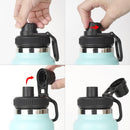 Aurora Spout Lid for Hydro Flask Wide Mouth 12, 16,18,20, 32, 40, 64 OZ Water Bottles Flip Lid for Hydro flask Wide Mouth (Pink, 2Pcs)