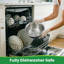 Hands-Free 304 Stainless Steel Strainer and Colander with Self-Draining Base, Kitchen Microporous Strainers for Rice Pasta Fruits Vegetables -