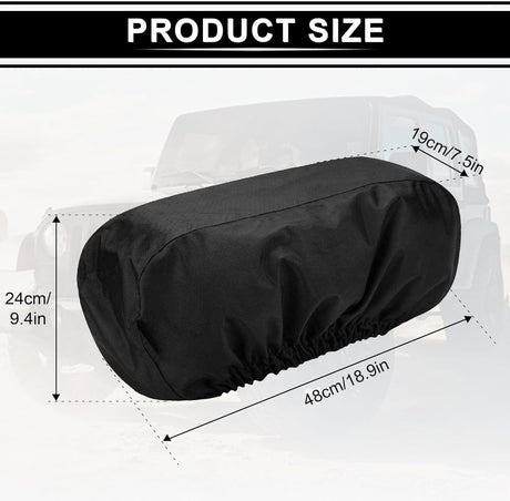Heavy Duty 600D Waterproof Winch Cover - UV Resistant, Dust-Proof Protective for 8500-17500 lbs Electric Winches (22