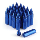 20PCS M14X1.5 Wheel Lug Nuts, Cap Spiked Extended Tuner 60mm Aluminum Wheels Rims Nuts (Blue) blue M14x1.5
