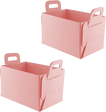 Car Trunk Organizer, Foldable Organizer for SUV, Lightweight Storage Sundries, Accessories Women and Men, Travel Essentials, Felt, 2 Pack Pink pink -