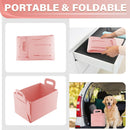 Car Trunk Organizer, Foldable Organizer for SUV, Lightweight Storage Sundries, Accessories Women and Men, Travel Essentials, Felt, 2 Pack Pink pink -