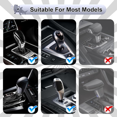 Car Gear Shift Cover, Universal Hoodie, Cute Shark Cover for Knob Protection, Automotive Interior Gadgets, Accessories Women and Man Gifts Black -
