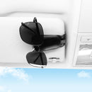 2 Pack Sunglass Holder for Car Visor Sunglasses Clip, Universal Non-Slip Magnetic Leather Glasses Eyeglasses Hanger Mounter, Truck Interior Accessories Woman Man, Black 2PCS