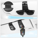 2 Pack Sunglass Holder for Car Visor Sunglasses Clip, Universal Non-Slip Magnetic Leather Glasses Eyeglasses Hanger Mounter, Truck Interior Accessories Woman Man, Black 2PCS