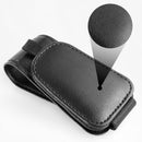 2 Pack Sunglass Holder for Car Visor Sunglasses Clip, Universal Non-Slip Magnetic Leather Glasses Eyeglasses Hanger Mounter, Truck Interior Accessories Woman Man, Black 2PCS