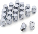 20PCS White Knight M12x1.5 Wheel Lug Nuts, One-Piece Design Bulge Acorn Chrome Nuts for Toyota Camry/Corolla/Tacoma Lexus/Ford Fusion/Focus Silver M12X1.5