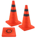 18 inch Traffic Cones, 2PCS Collapsible Orange Cones for Parking, Parking with Reflective Collars, Training Driveway, Car Interior Accessories -