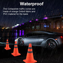 18 inch Traffic Cones, 2PCS Collapsible Orange Cones for Parking, Parking with Reflective Collars, Training Driveway, Car Interior Accessories -