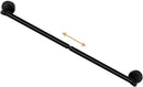 1 PACK Magnetic Curtain Rods for Metal Doors 16" to 28", 1/2 Inch Diameter Adjustable French Door Rod Classroom Whiteboard Cafe Towel Bar Holder, Black 16"-28"