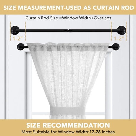 1 PACK Magnetic Curtain Rods for Metal Doors 16