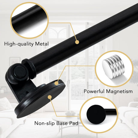 1 PACK Magnetic Curtain Rods for Metal Doors 16