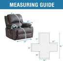 100% Waterproof Power Lift Recliner Chair Cover Non Slip Electric Covers for with Pocket Large Covers, Brown -