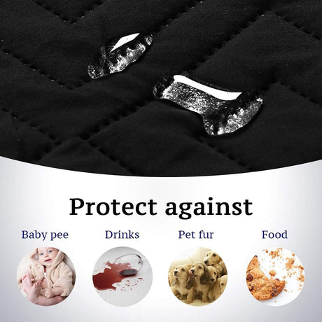 Futon Cover Reversible Sofa Slipcover Furniture Protector Water Resistant 2 Inch Wide Elastic Straps Bed Pets Kids Dog Cat Fit Sitting Width Up to 70