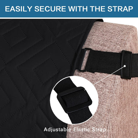 Futon Cover Reversible Sofa Slipcover Furniture Protector Water Resistant 2 Inch Wide Elastic Straps Bed Pets Kids Dog Cat Fit Sitting Width Up to 70
