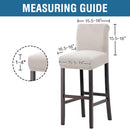 100% Waterproof Bar Stool Cover Stretch Counter Pub Chair Slipcover for Dining Room Removable Soft Thick Solid Fleece Fabric Slipcovers Set of 4, Ivory Fleece-ivory -