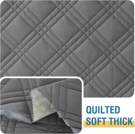 100% Waterproof Recliner Chair Cover Nonslip Stay in Place Electric Power Lift Slipcovers Fitted Standard Large with Side Pocket,Grey/Beige Grey/Beige -