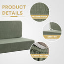 100% Waterproof RV Dinette Cushion Covers Booth Set Elastic Camper Replacement Couch Washable Jacquard Crizzle Pattern (2 Backrest Cover & 2 Bench Cover, Seagrass) Seagrass